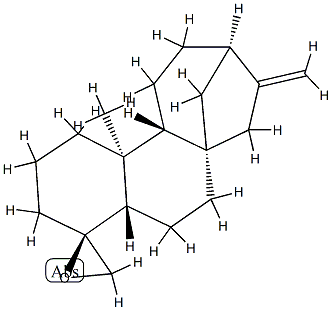 (4S)-4,18-Epoxy-19-norkaur-16-ene 结构式