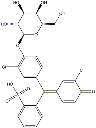 氯苯酚红-Β-D-吡喃半乳糖苷 结构式