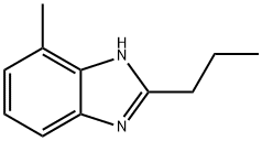 1H-Benzimidazole,4-methyl-2-propyl-(9CI), 99840-45-6, 结构式