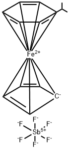 异丙苯基二茂铁六氟锑酸盐,100011-37-8,结构式