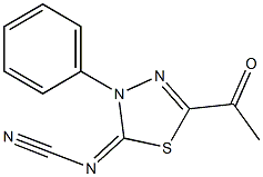 2-Acetyl-5-cyanimino-4,5-dihydro-4-phenyl-1,3,4-thiadiazole Structure