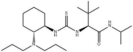 (S)-2-[3-[(1R,2R)-2-(二丙基氨基)环己基]硫脲基]-N-异丙基-3,3-二甲基丁酰胺 结构式