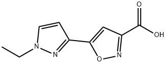 5-(1-Ethyl-1H-pyrazol-3-yl)-isoxazole-3-carboxylicacid Struktur