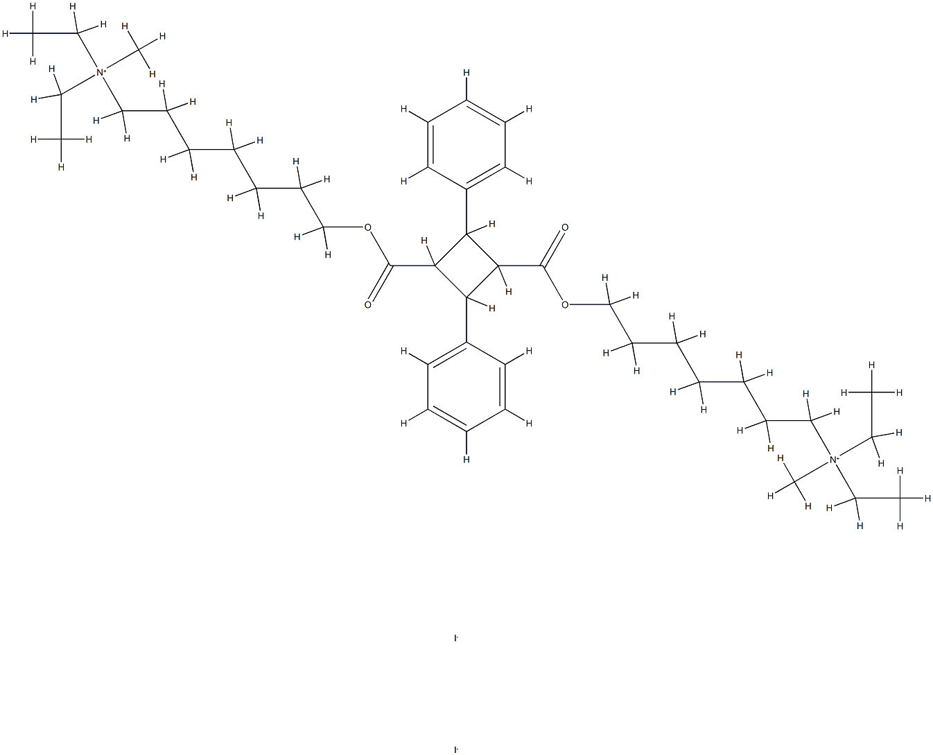 1-Heptanaminium,7,7'-[(2,4-diphenyl-1,3-cyclobutanediyl)bis(carbonyloxy)]bis[N,N-diethyl-N-methyl-,diiodide, (1a,2a,3b,4b)- (9CI)