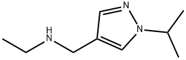 N-[(1-イソプロピル-1H-ピラゾール-4-イル)メチル]エタンアミン 化学構造式