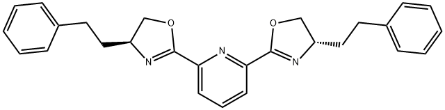 (S)-BnCH2-PyBox,  (S,S)-2,6-Bis(4-benzylmethyl-2-oxazolin-2-yl)pyridine Struktur
