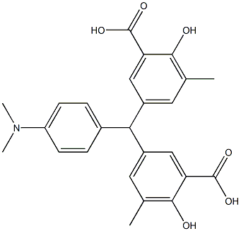 5,5'-[4-(dimethylamino)benzylidene]bis(3-methylsalicylic) acid Struktur