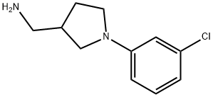 1-[1-(3-クロロフェニル)-3-ピロリジニル]メタンアミン 化学構造式