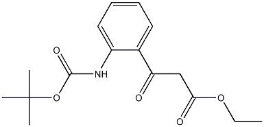 3-(2-TERT-BUTOXYCARBONYLAMINO-PHENYL)-3-OXO-PROPIONIC ACID ETHYL ESTER Struktur