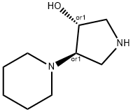 trans-4-(1-piperidinyl)-3-pyrrolidinol(SALTDATA: 2HCl) Struktur