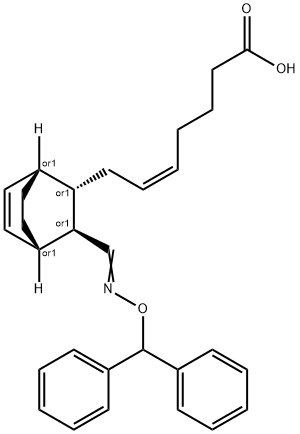 (Z)-7-[(1α,4α)-3α-[[(Diphenylmethoxy)imino]methyl]bicyclo[2.2.2]oct-5-en-2β-yl]-5-heptenoic acid Structure