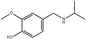 2-メトキシ-4-{[(プロパン-2-イル)アミノ]メチル}フェノール 化学構造式