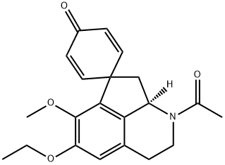 (1'R)-1'-Acetyl-2',3',8',8'a-tetrahydro-5'-ethoxy-6'-methoxyspiro[2,5-cyclohexadiene-1,7'(1'H)-cyclopent[ij]isoquinolin]-4-one Structure