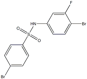 4-溴-N-(4-溴-3-氟苯基)苯磺酰胺 结构式