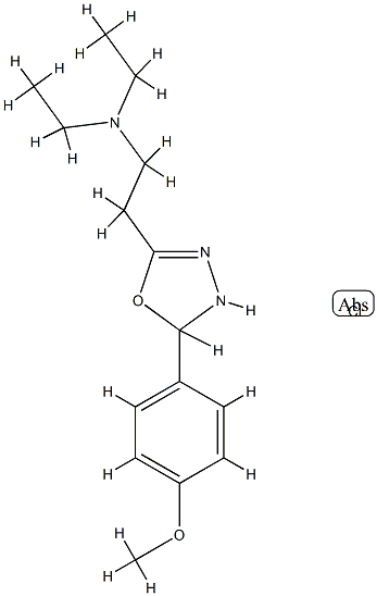 delta(sup 4)-1,2,4-OXADIAZOLINE, 5-(2-(DIETHYLAMINO)ETHYL)-3-(p-METHOX YPHENYL)-, Structure