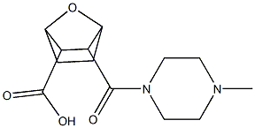 3-(4-METHYLPIPERAZINE-1-CARBONYL)-7-OXABICYCLO[2.2.1]HEPTANE-2-CARBOXYLIC ACID, 1026680-07-8, 结构式