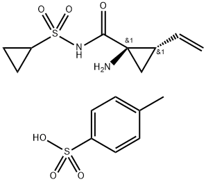 CyclopropanecarboxaMide, 1-aMino-N-(cyclopropylsulfonyl)-2-ethenyl-,(1R,2S)-, 4-Methylbenzenesulfonate(1:1) Struktur