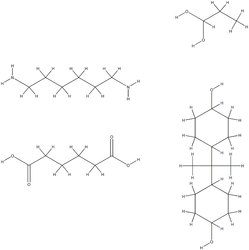 Hexanedioic acid, polymer with 1,6-hexanediamine, 4,4'-(1-methylethylidene)bis[cyclohexanol] and 1,2-propanediol 结构式