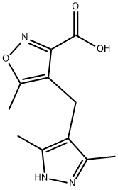 1033076-72-0 4-[(3,5-dimethyl-1H-pyrazol-4-yl)methyl]-5-methylisoxazole-3-carboxylic acid