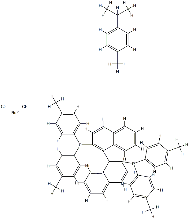 [RuCl(p-cymene)((R)-tolbinap)]Cl 化学構造式