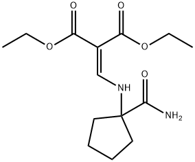 2-[(1-Carbamoyl-cyclopentylamino)-methylene]-malonic acid diethyl ester Structure