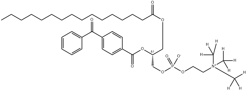 1-palmitoyl-2-(4-benzoyl)benzoyl-3-phosphatidylcholine Struktur