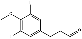 Benzenepropanal, 3,5-difluoro-4-Methoxy- (or 3-(3,5-Difluoro-4-Methoxyphenyl)propionaldehyde ) Structure