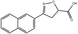 3-(naphthalen-2-yl)-4,5-dihydro-1,2-oxazole-5-carboxylic acid Struktur