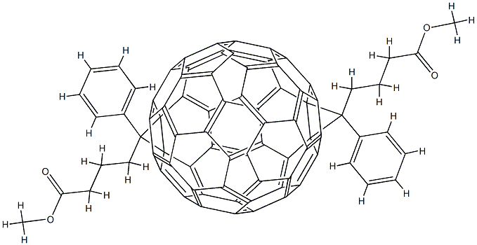 ビス-PCBM (異性体混合物) 化学構造式