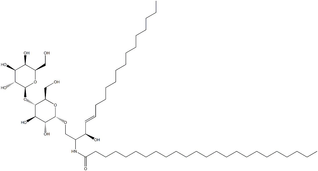 D-LACTOSYL--1,1' N-LIGNOCEROYL-D-ERYTHRO-SPHINGOSINE,105087-85-2,结构式
