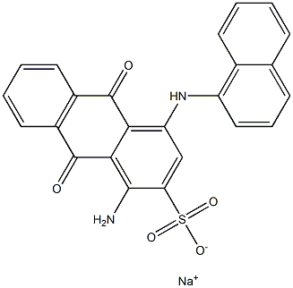 1-Amino-4-(1-naphthyl)aminoanthraquinone-2-sulfonicacidsodiumsalt Structure