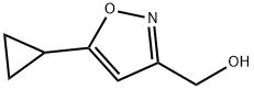 (5-シクロプロピル-3-イソオキサゾリル)メタノール 化学構造式