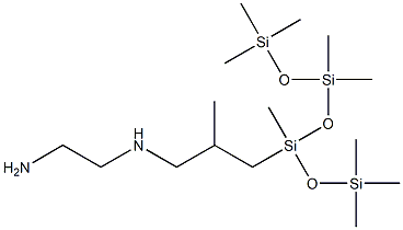二甲基硅氧烷封端的氨基乙基氨基异丁基甲基硅氧烷, 106842-44-8, 结构式