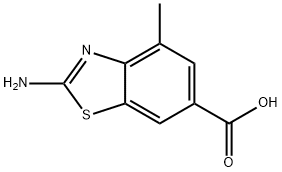 2-アミノ-4-メチル-1,3-ベンゾチアゾール-6-カルボン酸 化学構造式