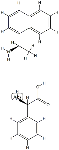 (R)-1-(萘-1-基)乙胺(R)-2-羟基-2-苯基乙酸酯, 1073144-62-3, 结构式