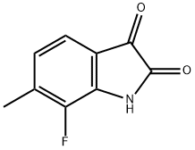 7-fluoro-6-methylindoline-2,3-dione Struktur
