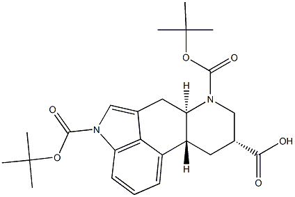 (8β)-Ergoline-1,6,8-tricarboxylic Acid 1,6-Bis(1,1-diMethylethyl) Ester Structure