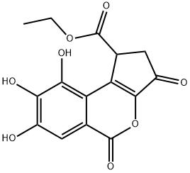ethyl brevifolincarboxylate 化学構造式