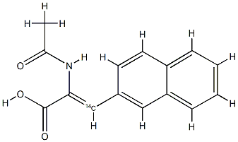 2-N-acetylamino-3-(2-naphthyl)-3-acrylic acid Struktur
