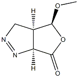 6H-Furo[3,4-c]pyrazol-6-one,3,3a,4,6a-tetrahydro-4-methoxy-,(3aR,4S,6aS)-rel-(9CI) 结构式