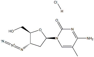 3''-AZIDO-2'',3''-DIDEOXY-5-METHYLCYTIDINE HYDROCHLORIDE Structure