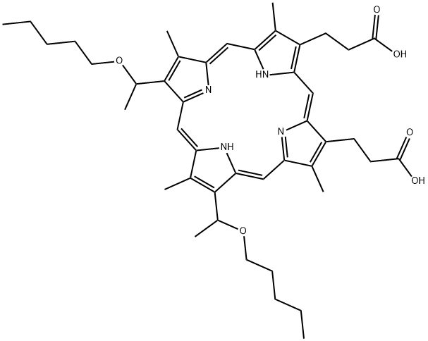 hematoporphyrin dipentyl ether Structure