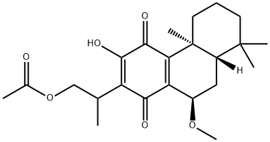 16-乙酰氧基-7Α-甲氧基总状土木香醌 结构式