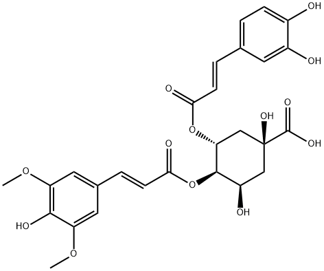 3-caffeoyl-4-sinapoylquinic acid Structure