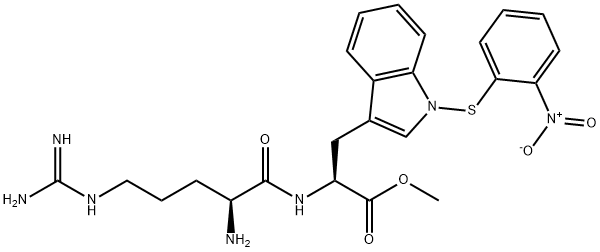 H-arginyl-2-(2-nitrophenylsulfenyl)tryptophan methyl ester Structure