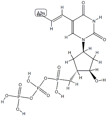 carbocyclic 5-(2-bromovinyl)-2'-deoxyuridine 5'-triphosphate Structure