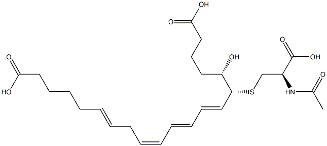 20-carboxy-N-acetylleukotriene E4 Structure