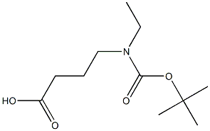 4-[(叔丁氧羰基)乙基氨基]丁酸, 1121527-35-2, 结构式