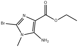 ethyl 5-amino-2-bromo-1-methylimidazole-4-carboxylate Structure