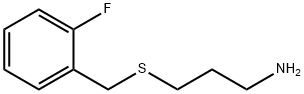 3-((2-氟苄基)硫代)丙烷-1-胺, 1123169-59-4, 结构式